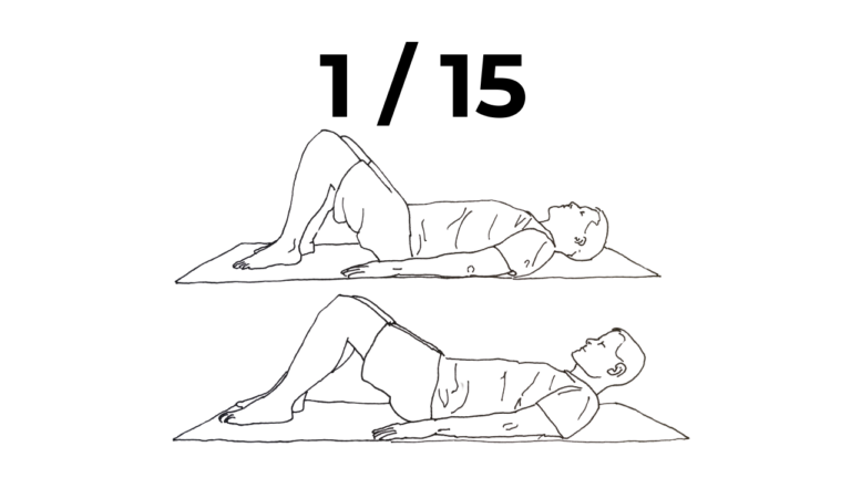 Man exercising the Hollow hold level 1.