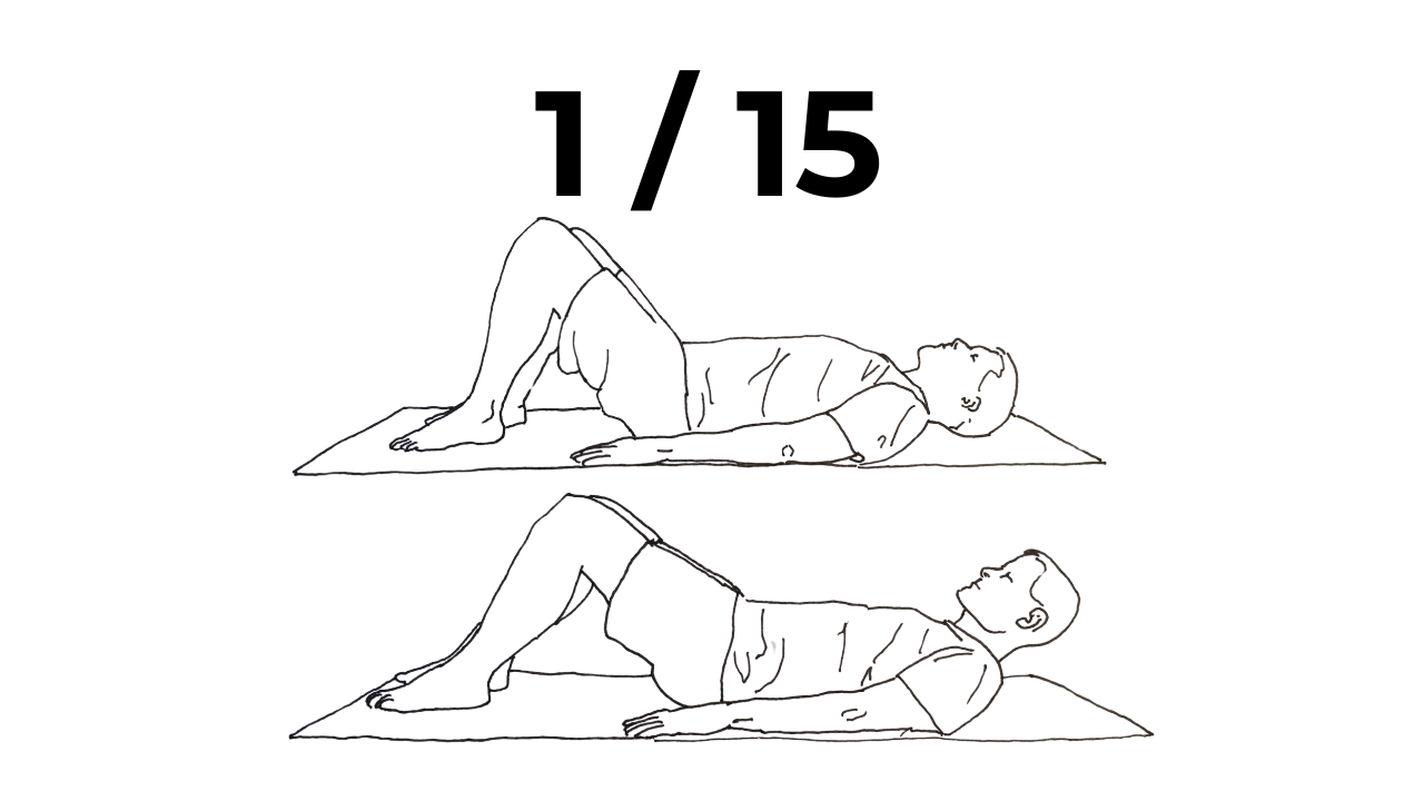 Man exercising the Hollow hold level 1.