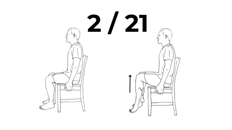Seated calf raise full range Level 2 of 21 in calf progression for beginners