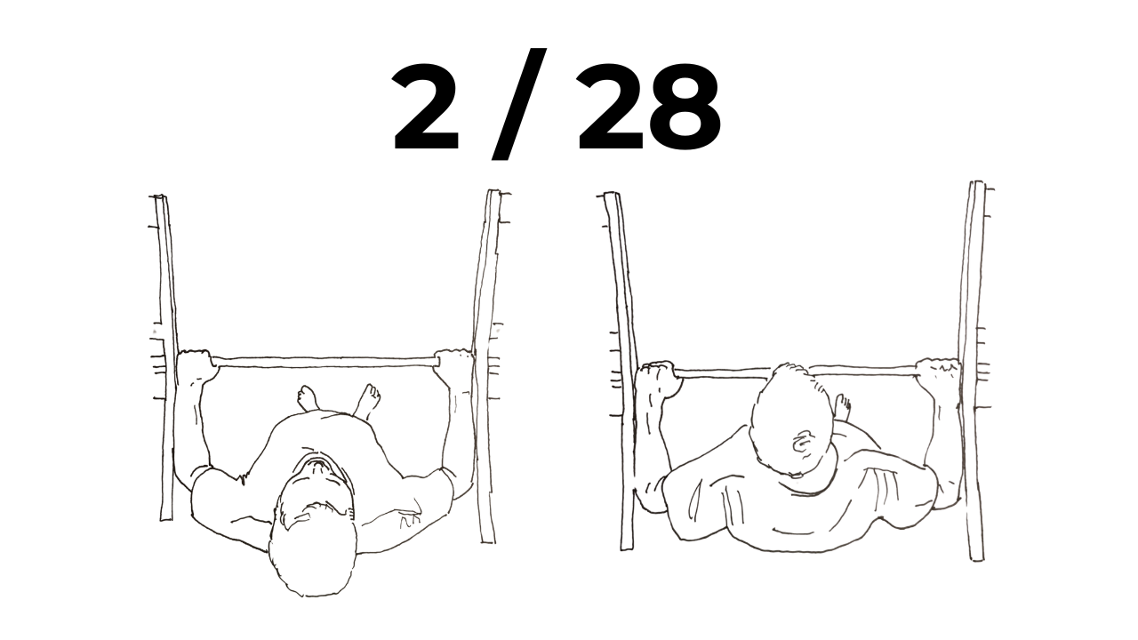 Seated pull chair half pull Level 2 of 28 in pull up progression for beginners