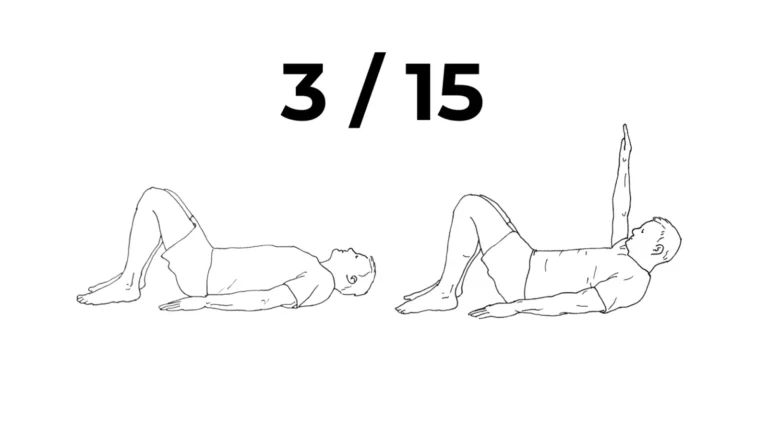 Hollow hold right arm raise Level 3 calisthenics exercise for beginners core training