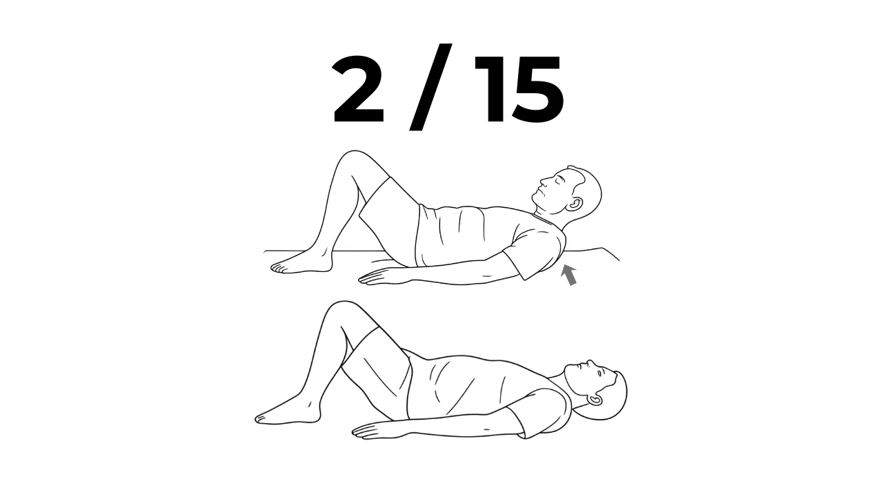 Beginner calisthenics hollow hold level 2 showing shoulder lift and start position on floor